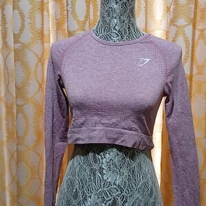 Gymshark Mauve Long Sleeve Crop Top
